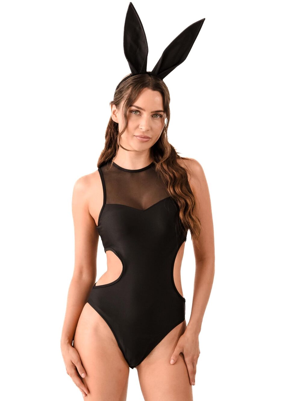 6528 Bunny Costume - Dead Rabbit Club Black Outfit, Adult Halloween